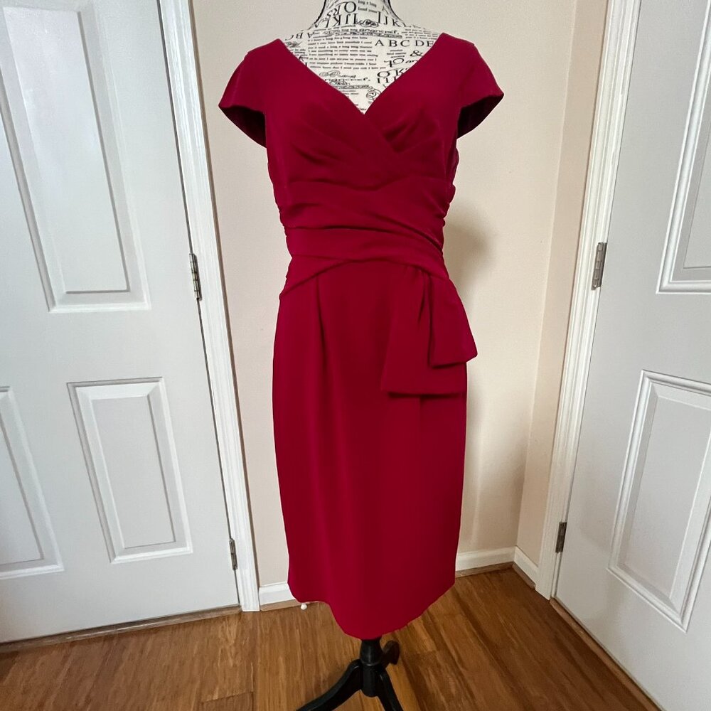 Jones New York Red Sheath Cocktail Dress, Size 4